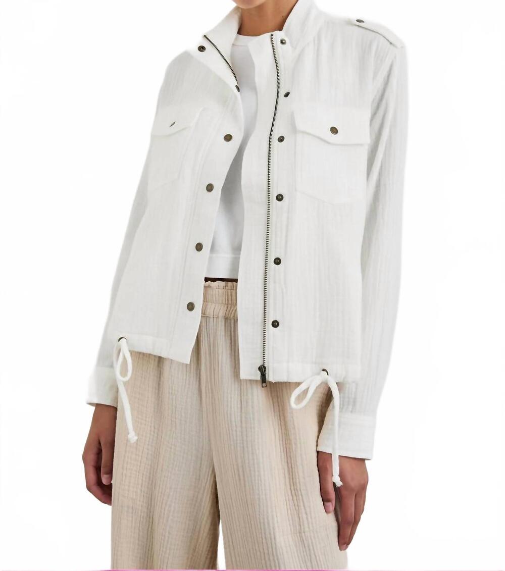 NEW RAILS collins jacket in gauze white